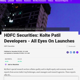HDFC Securities: Kolte Patil Developers - All Eyes On Launches - Life Republic
