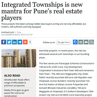 Integrated Townships Is New Mantra For Pune's Real Estate Players - Life Republic